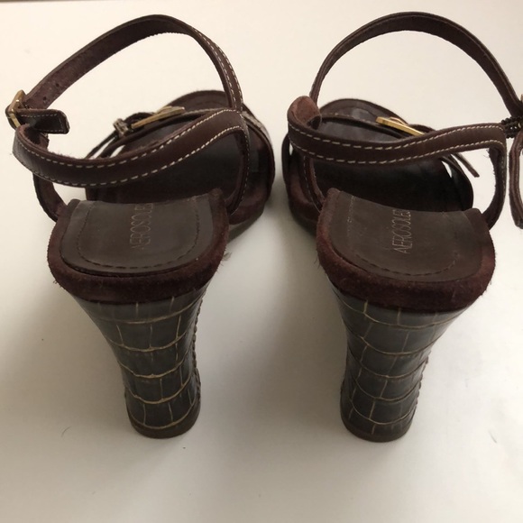 Aerosoles Swishing well Brown Wedge Leather sandals Size 7M - Picture 6 of 16